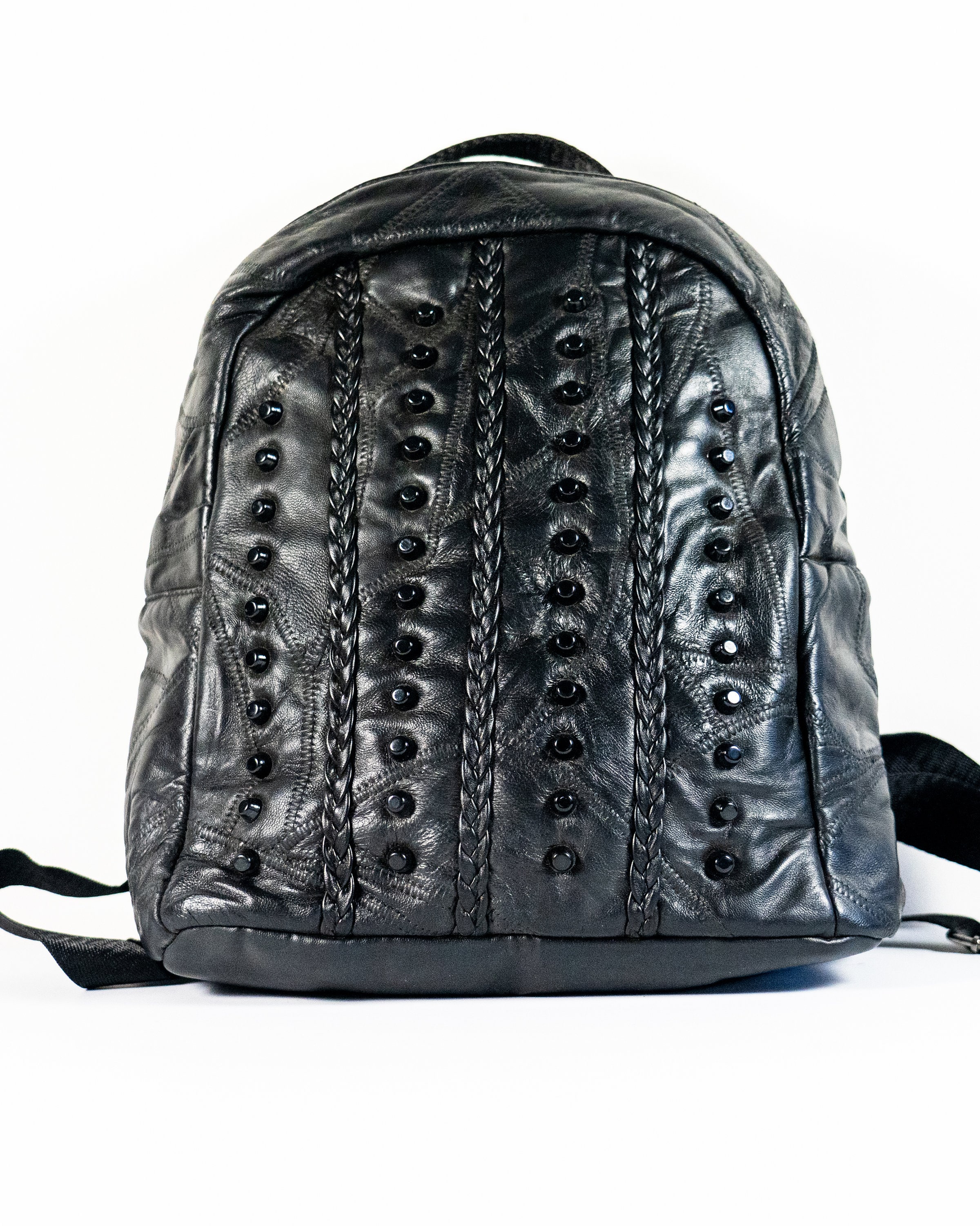 studded leather backpack