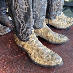 J Chisholm 'diamondback Rattlesnake' Snakeskin Cowboy Boots
