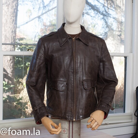 1950s 'Hercules' Horsehide Trucker Jacket, sz 38-