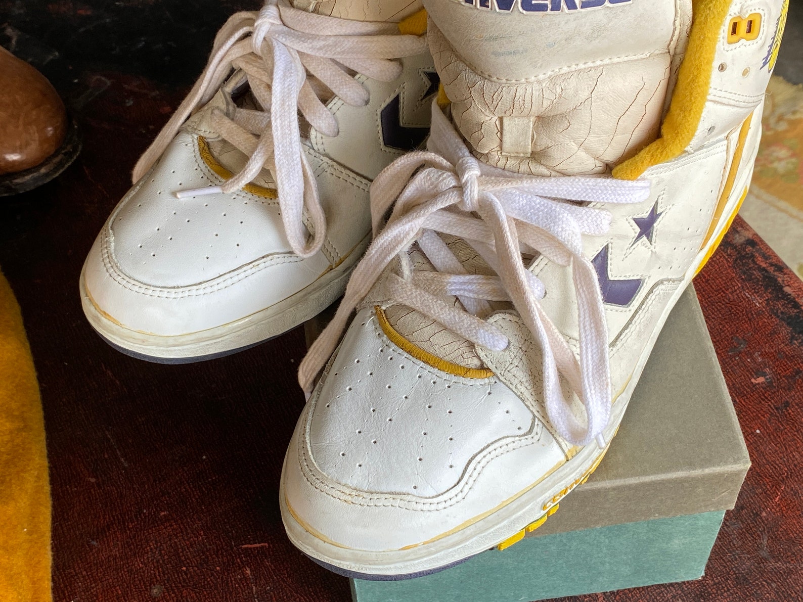 1980s Converse 'Lakers' Sneakers sz 10 Made in Etsy