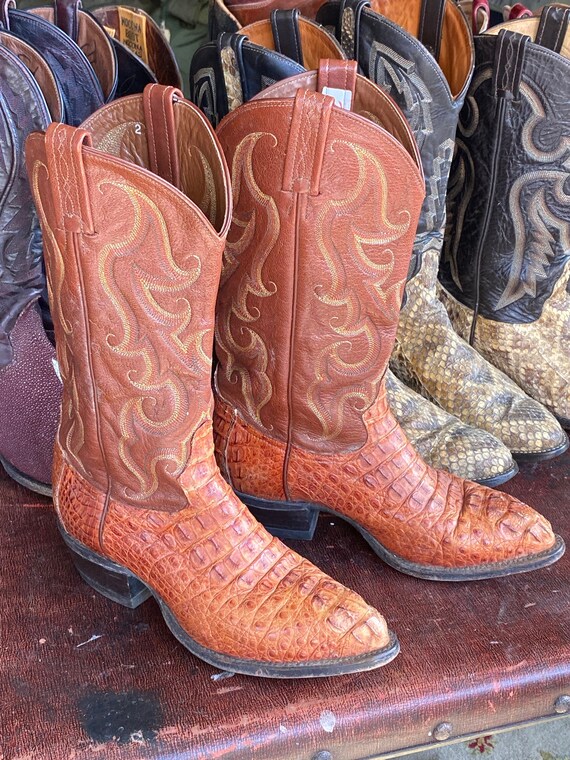 Tony Lama 'hornback Caiman' Mens Cowboy Boots 6.5 EE | Etsy Australia