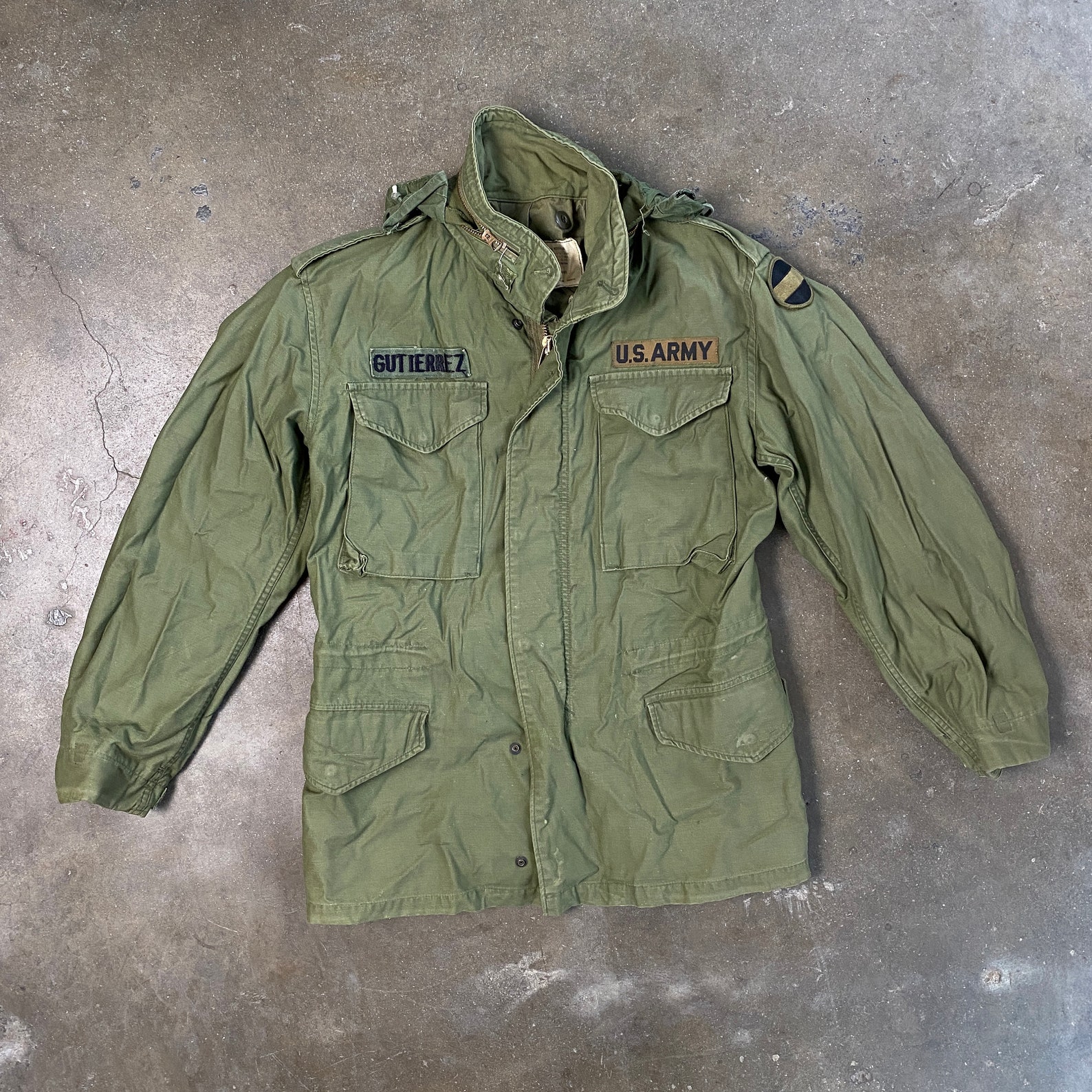 1970s US Army Field Coat M65 sz Small Regular OD Green Etsy