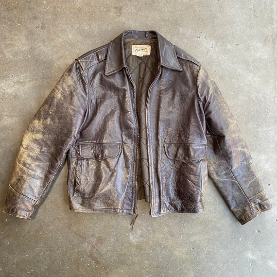 1950s HERCULES Trucker Jacket, sz 42 - Brown Horse