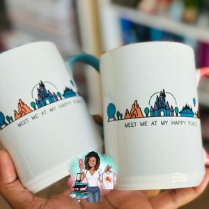 Disney Mug, Disney Gift, Disney Lover Mug, Happy Place Mug, Ceramic Mug, Gift For Her, Gift For Him