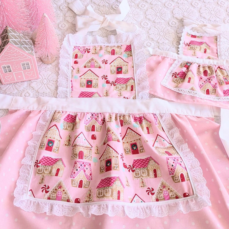 Pink Ruffle Apron - Etsy