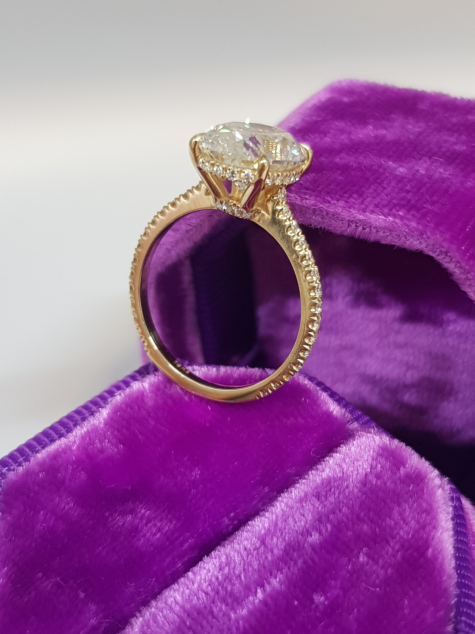 Oval Diamond Engagement Ring 3.50 Carats Diamond Ring Etsy