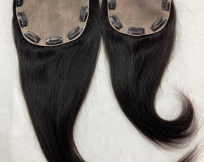 Human Hair topper for thinning hair. Hair topper.Hair topper for volume. Can be recolored and restyle.