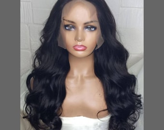 Cambodian Body Wave Lace Closure Wig | Natural Human Hair (18 inches)