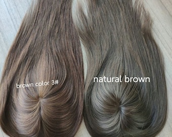 European Human Hair Topper – Mono Mesh, Natural Hair Volume