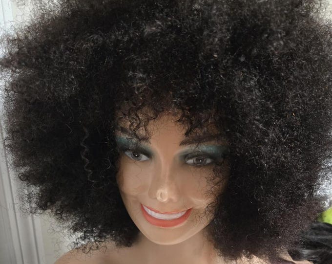 Afro kinky wig 10inches No lace virgin human hair wigs