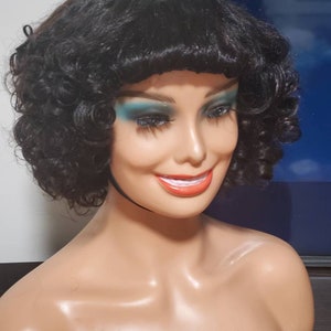 Virgin human Afro kinky wigs NO LACE with bangs