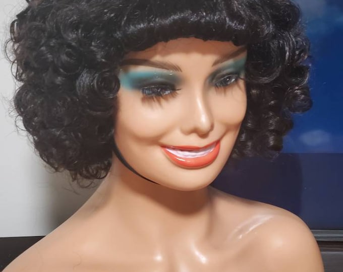 Virgin human Afro kinky wigs NO LACE with bangs