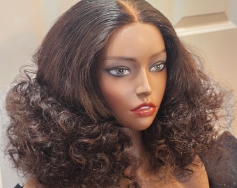 Extension per capelli indiani vergini: ciocche ondulate con chiusura in pizzo HD
