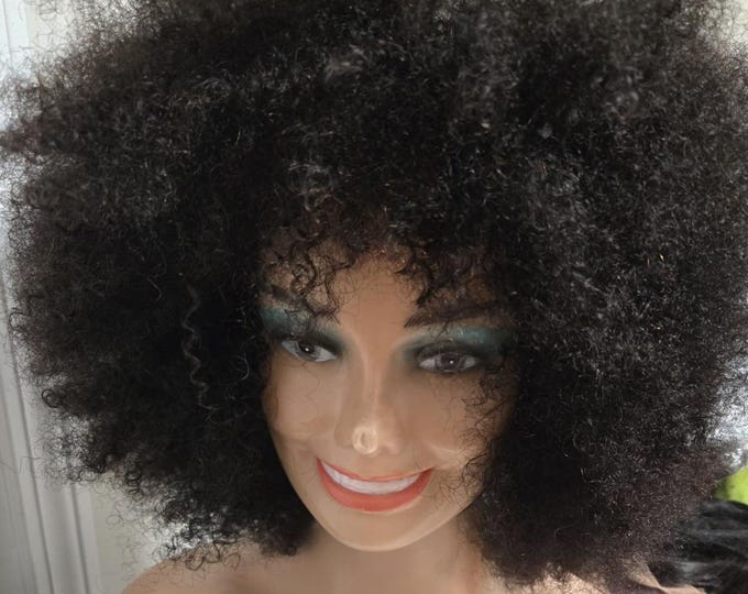 Afro kinky wig 10inches No lace virgin human hair wigs