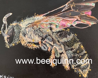 Honey Bee, Original signed Fine Art Painting titled, "The Grand Honey Bee"  SOLD OUT (Giles available)