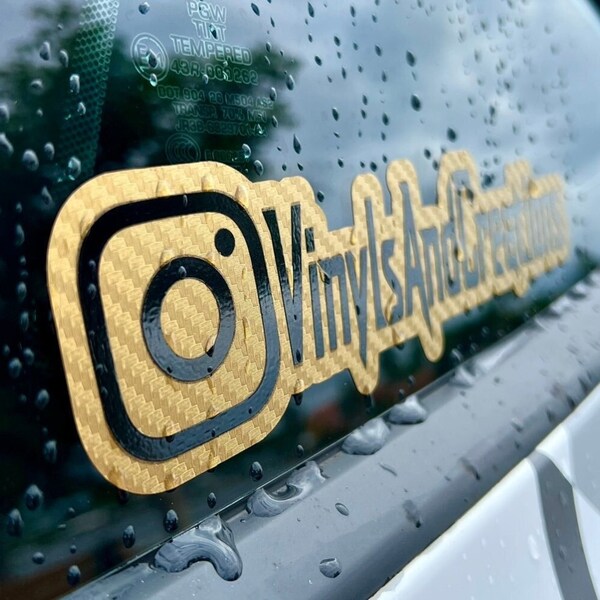 Наклейка Instagram из углеродного волокна | автомобилнаside накейа | Подарки д я нF | Индивидалнаside накейа | изготовленнаen на заказ виниловаidler накейа Instagram | Подарок автоюитею | Стикер instagram