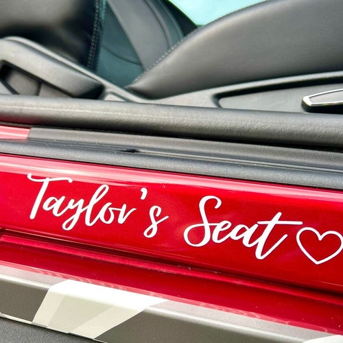 Girlfriends Name Seat Sticker for Car Name Decal for Foot Etsy