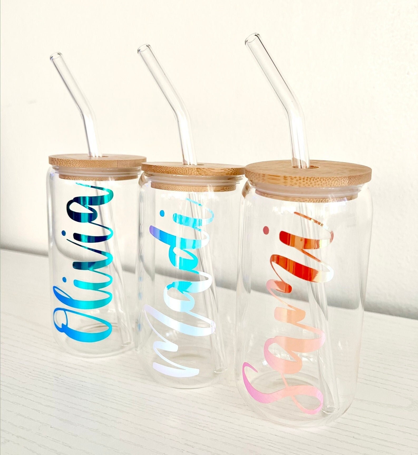 Personalized Beer Can Glass