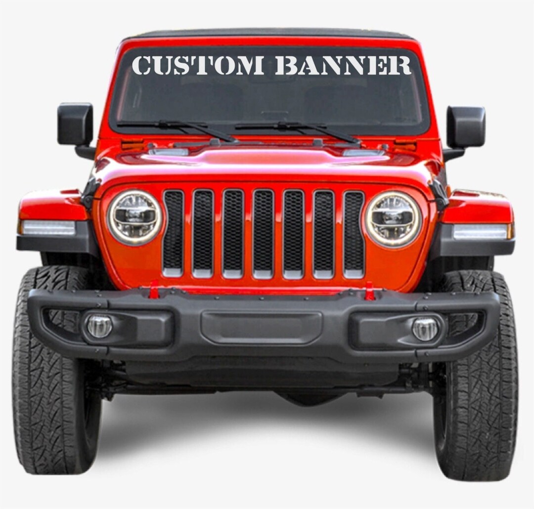 Custom Windshield Banner Windshield Decal Carbon Fiber Etsy