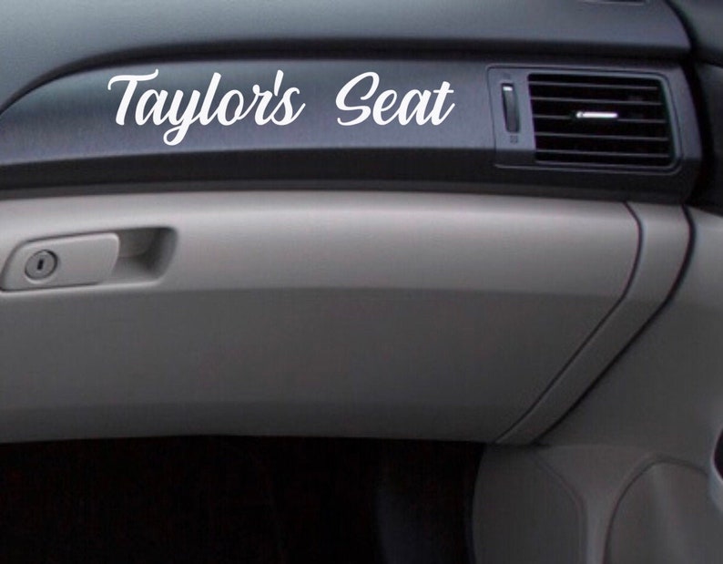 Girlfriends Seat Sticker for Car- Custom Decal , Relationship Gift, Boyfriend Presents, Name Tag 