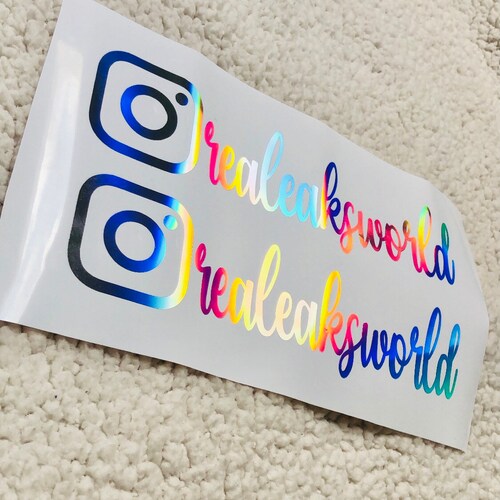 Custom Instagram Name Vinyl Decal Instagram Car Window Etsy