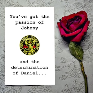 Cobra Kai romantische wenskaart – Johnny en Daniel | GRATIS VERZENDING