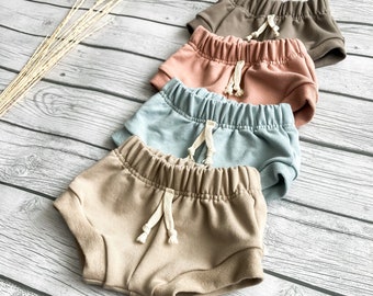 Organic Spring Shorties Baby Toddler French Terry | Baby Outfit | Spring Shorts | Baby | Toddler | boho neutral shorts | Gender Neutral