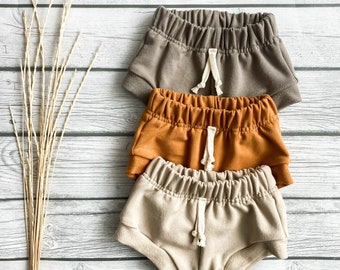 Organic Shorties Baby Toddler French Terry | Baby Outfit | Spring Shorts | Baby | Toddler | boho neutral shorts | Gender Neutral