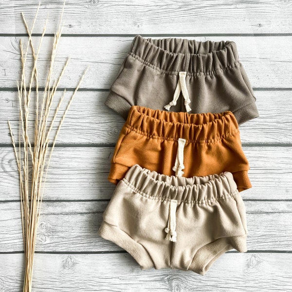 Organic Shorties Baby Toddler French Terry | Baby Outfit | Spring Shorts | Baby | Toddler | boho neutral shorts | Gender Neutral