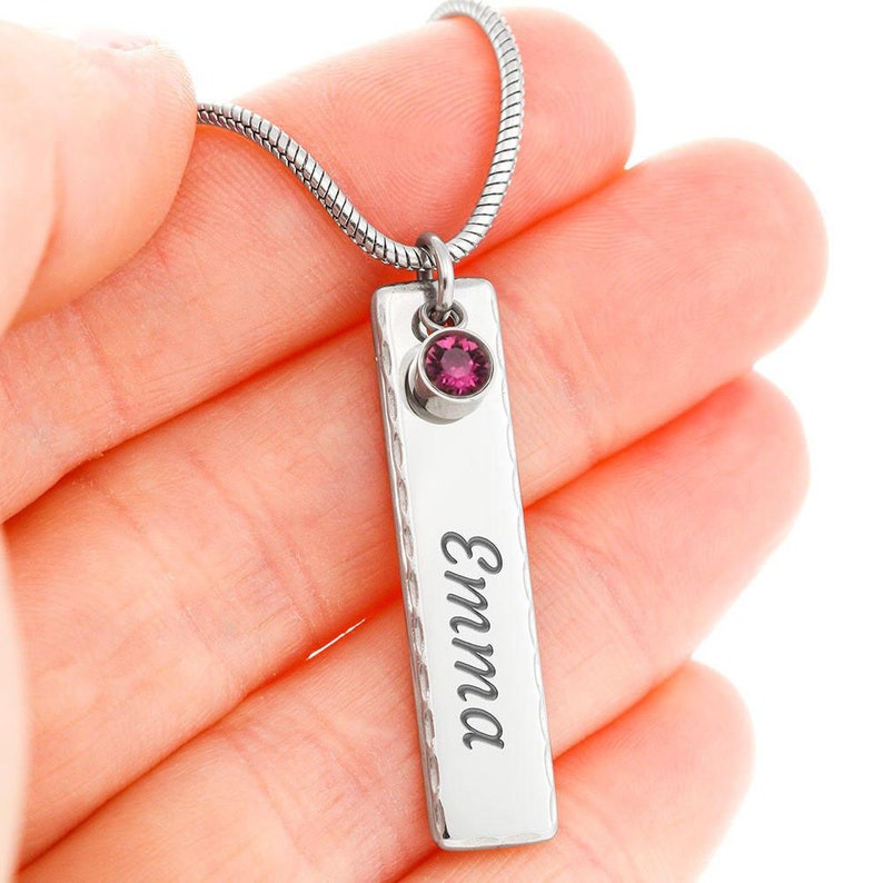 Customise It Gift Idea Birthstone Name Necklance