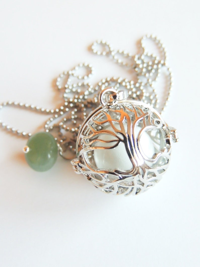Mexican Bola with AVANTURINE STAINLESS STEEL Harmony ball Pregnancy Gift