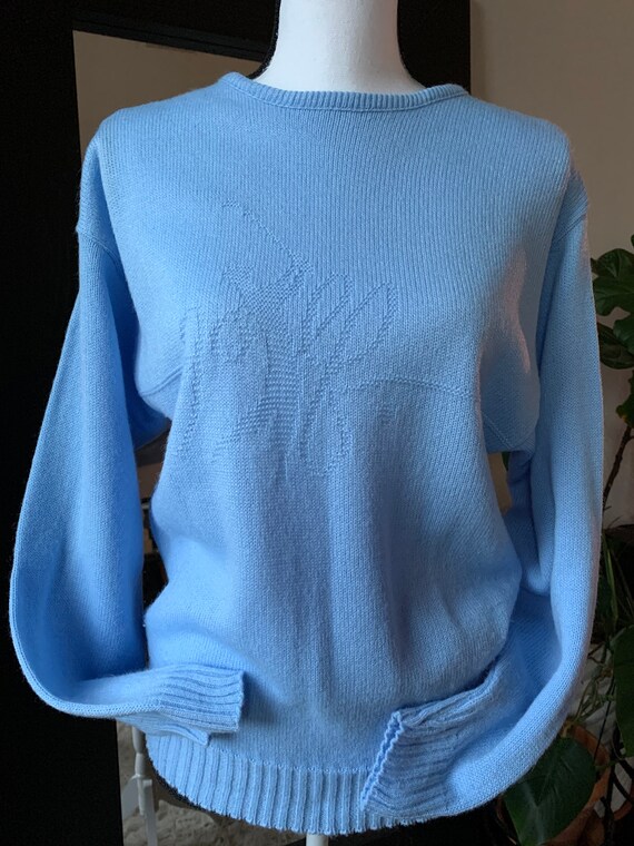Lacoste Izod Sports Vintage Golf Sweater Light Blue Size 36