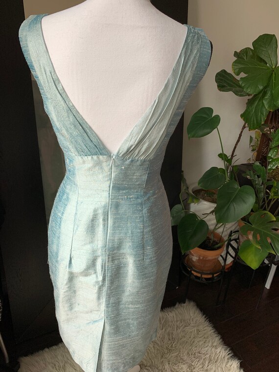 Vintage 50’s 60’s Silk woven dress.  Delicate cla… - image 8