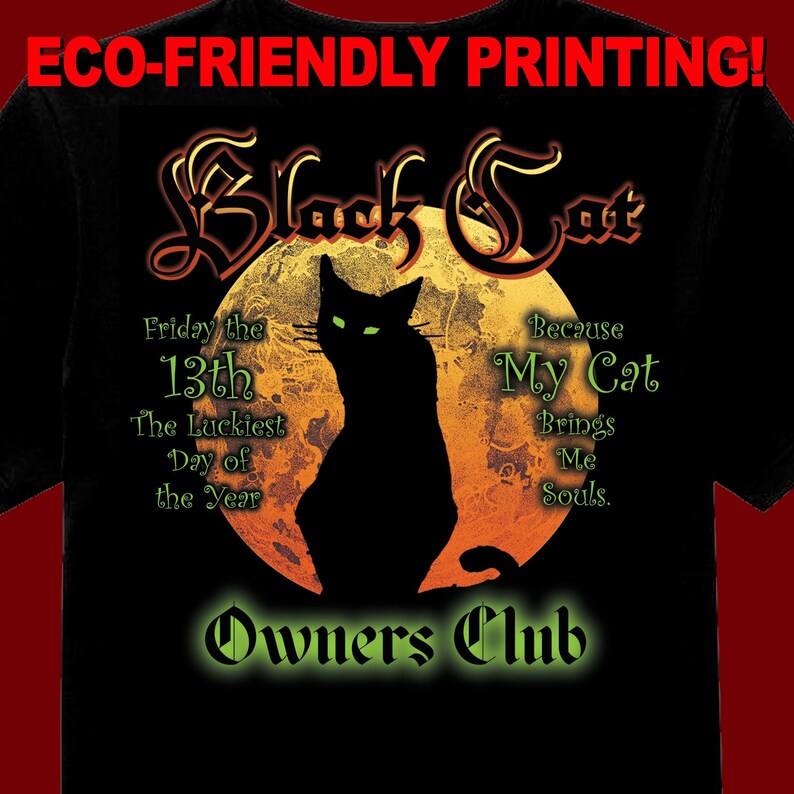 Black Cat Club Halloween Tshirt/ Halloween Tee / Gothic Etsy