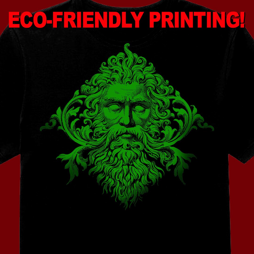 Green Man T Shirt Green Man Shirt Green Man Tshirt Pan Etsy
