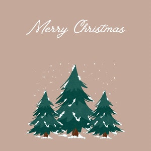 Cartolina di Buon Natale - Beige