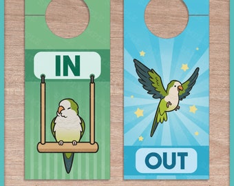 In/Out of Cage Door Hanger (Quaker)