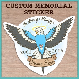 Sticker commémoratif des perruches