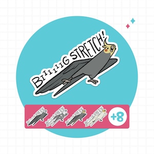 Big Stretch Cockatiel Stickers