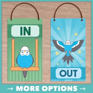 NEW In/Out of Cage Door Hanger (Budgie)