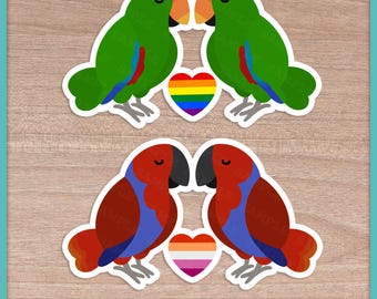 Pride Eclectus Parrot Stickers