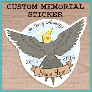 Sticker commémoratif calopsitte