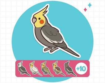 Cockatiel (Cuties) Stickers