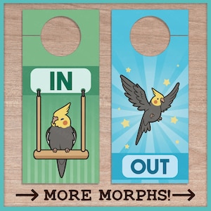 In/Out of Cage Door Hanger (Cockatiel) - New and Improved!