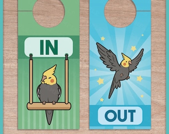 In/Out of Cage Door Hanger (Cockatiel) - New and Improved!