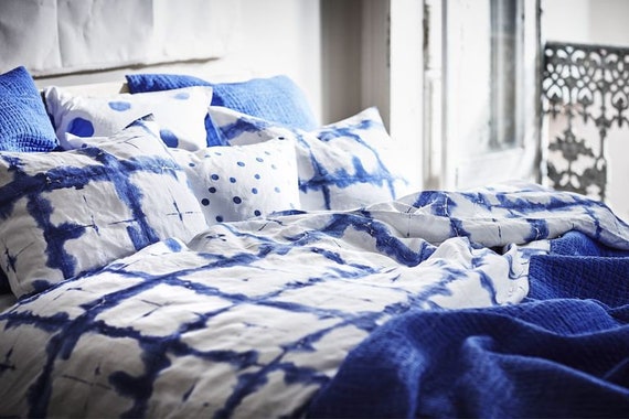 Ikea Tankvard Linen Duvet Cover Full Queen With Pillowcases Etsy