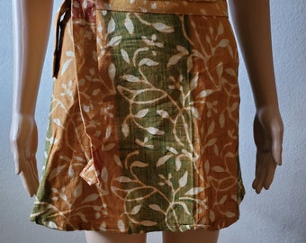 Wrap Skirt,Indian skirt, Bohemian Skirt, Hand Blocked Wrap Skirt, Mini Skirt,  Long Cotton Skirt, Boho Skirt, Faerie Skirt, Hippie Skirt,