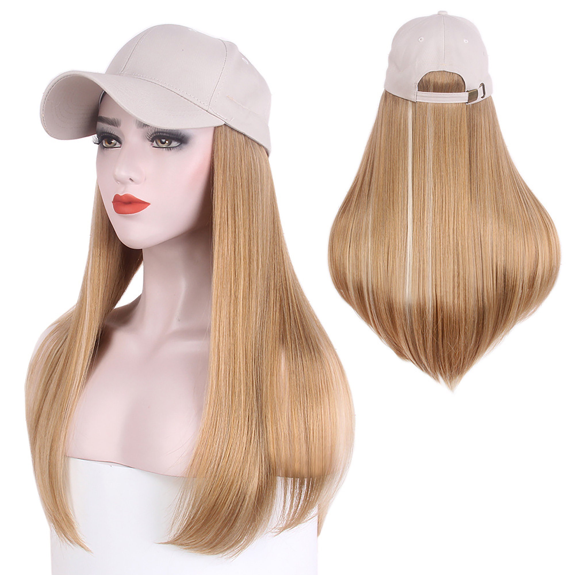 Hat wig with Synthetic Hair Extension Baseball Hat Wig Etsy