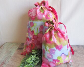 Set of 4 Sustainable Children/'s Fabric Gift Bags