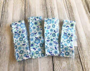 Vintage Floral Fabric Ribbon: Hand Torn Shabby Chic Cotton Strips